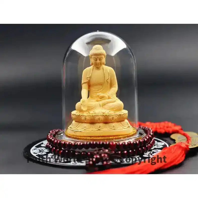 Efficacious Gold Buddha Statue - Omnipotent Feng Shui Buddha for Home, Office & Car Decor - Thailand Buddhist Gilded Statue for Prosperity, Protection & Good Fortune