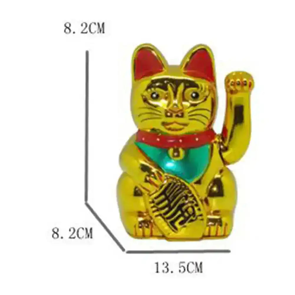 5 Inch/13.5cm Lucky Cat Waving Feng Shui Beckoning Cat Wealth Fortune Lucky Kitty For Home/Shop/Store Decoration 3 Color Choose