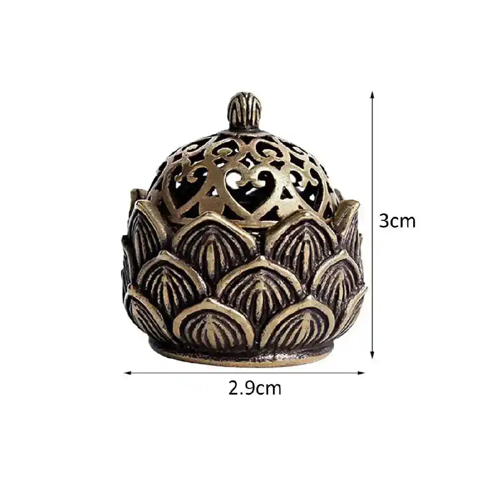 Feng Shui Incense Burner Lotus Zen Coil Holder for Aromatherapy Meditation Tea House Decor 01