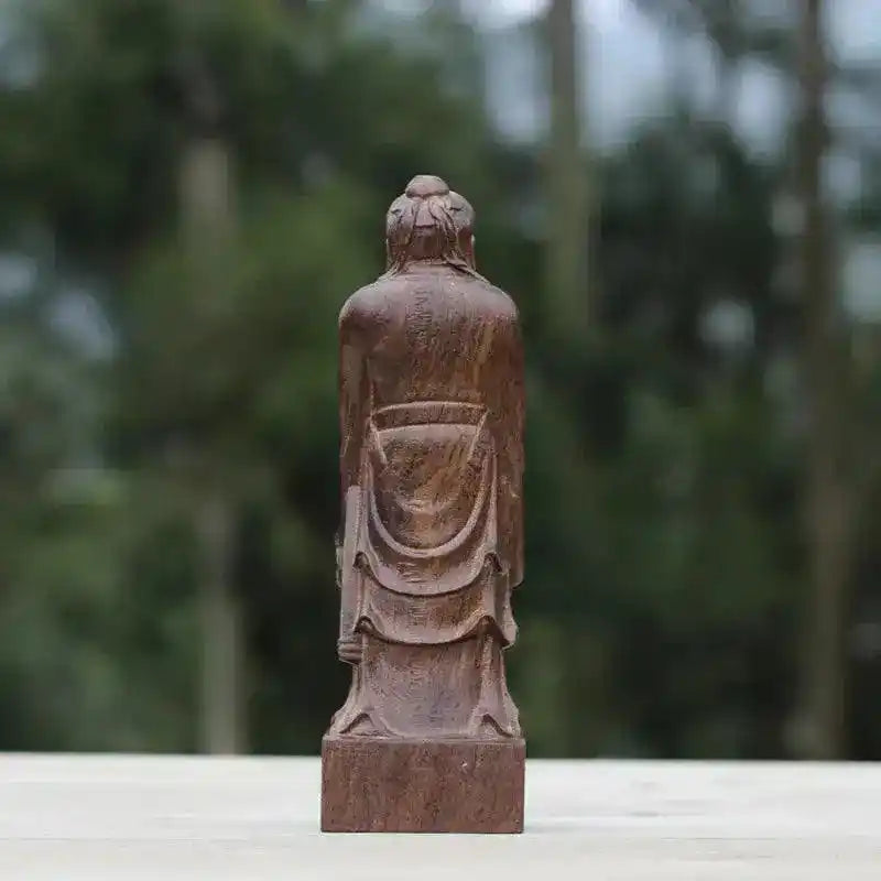 Agarwood Confucius Statue – Hand-Carved Feng Shui Wood Decor for Home, Office, or Teacher’s Day Gift – Enhances Learning and Inspires Wisdom