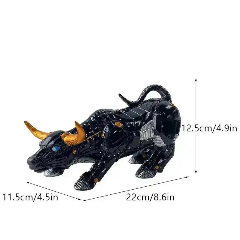 Feng Shui Chinese Zodiac Ox Figurine – Resin Wealth Statue, Lucky Amulet & Prosperity Ornament for Home, Office & Desk Decor RDW017