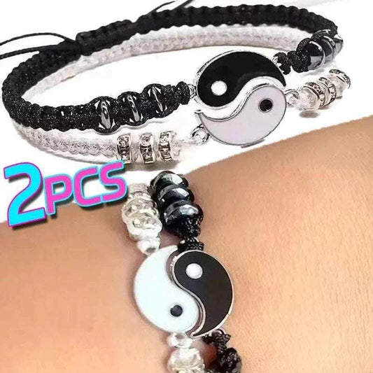 Handmade Yin Yang Bracelets for Couples – Tai Chi Symbol of Balance & Love | Adjustable & Stylish