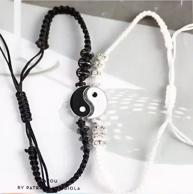 Handmade Yin Yang Bracelets for Couples – Tai Chi Symbol of Balance & Love | Adjustable & Stylish