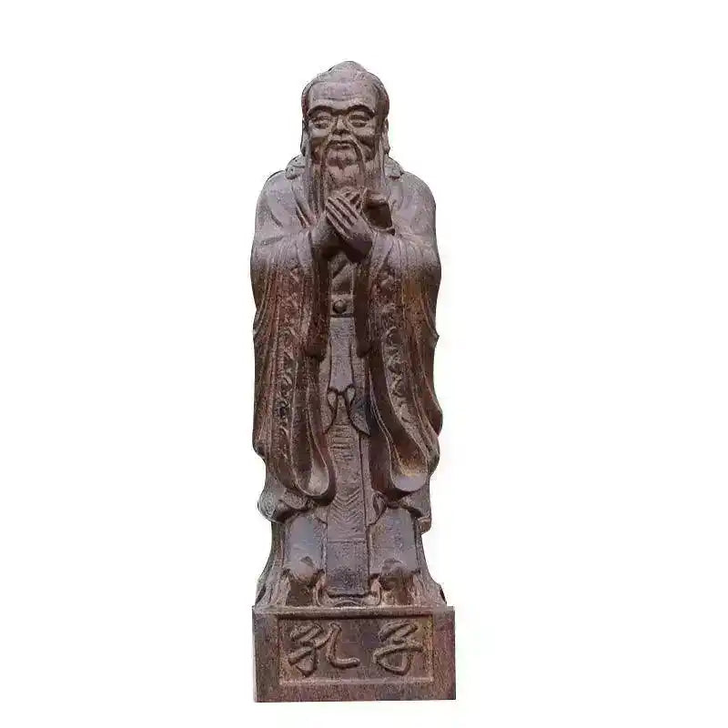 Agarwood Confucius Statue – Hand-Carved Feng Shui Wood Decor for Home, Office, or Teacher’s Day Gift – Enhances Learning and Inspires Wisdom A1