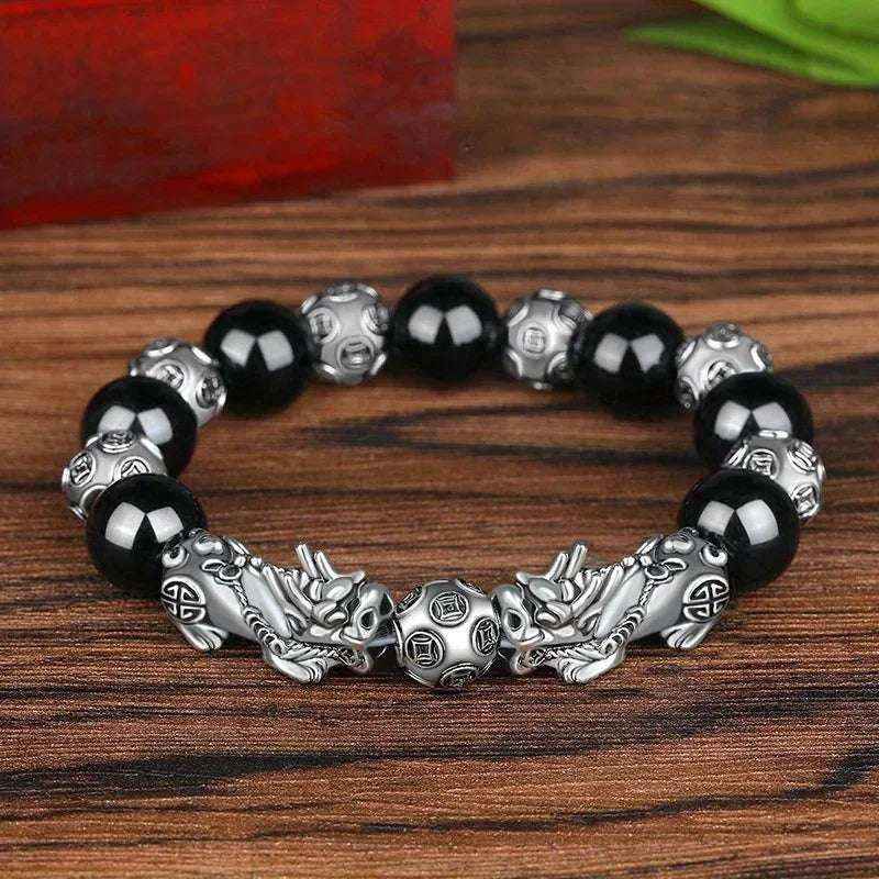 Fengshui Obsidian Pixiu Bracelet Wealth Luck Jewelry for Men Women 3
