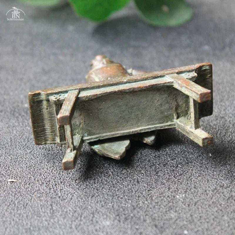 Antique Bronze Guanyin Bodhisattva Statue Feng Shui Home Decor Crafts