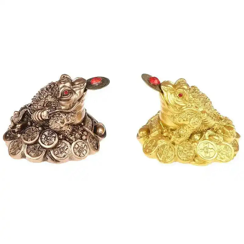 Traditional Chinese Feng Shui Money Toad – Bronze Three-Legged Statue for Wealth and Good Fortune