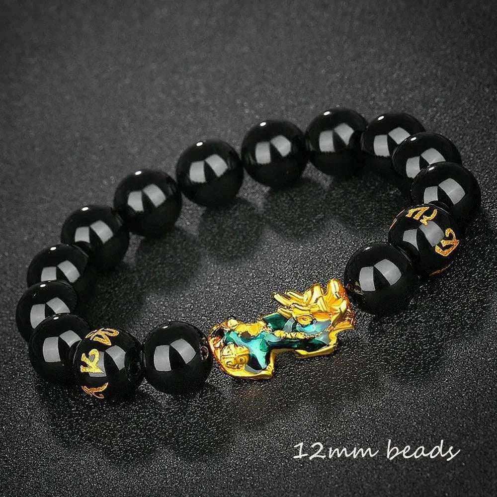 Feng Shui Wealth Obsidian Bracelet L