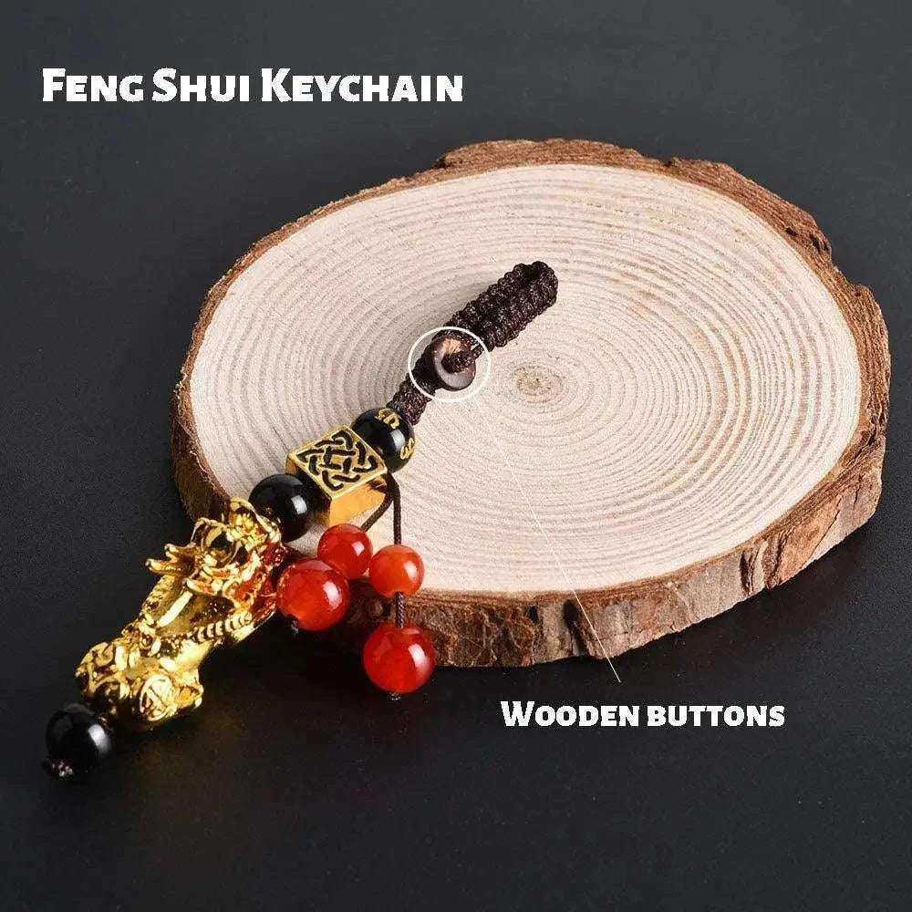 Chinese Pixiu Feng Shui Wealth Charm Keychain Pendant