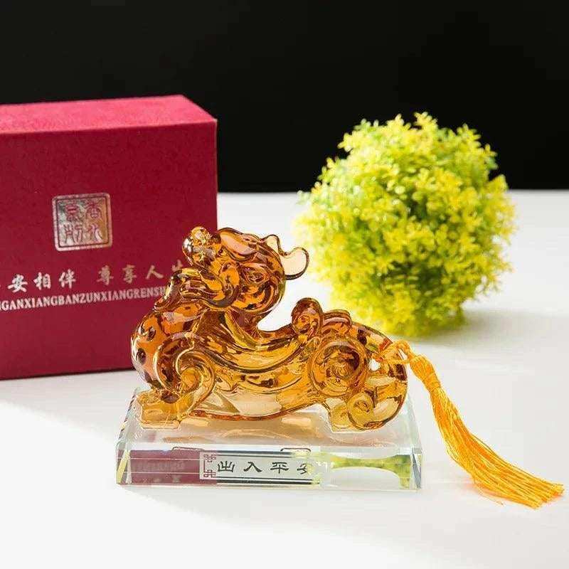 2025 Feng Shui Crystal Dragon Pi Xiu Amulet for Wealth and Prosperity – Peace & Protection for Home and Office Display