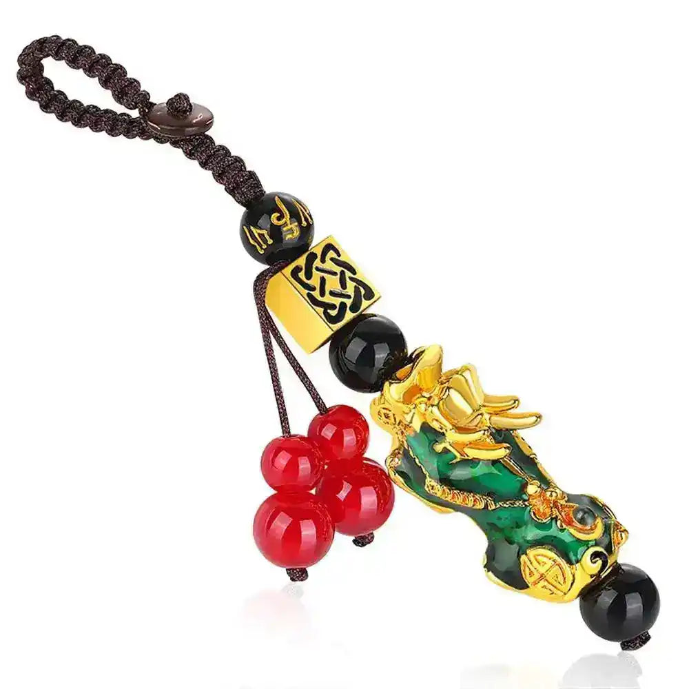 Chinese Pixiu Feng Shui Wealth Charm Keychain Pendant
