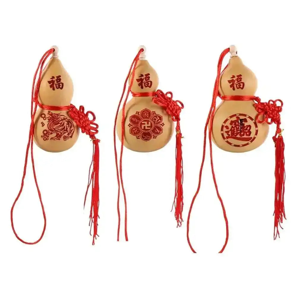 Bring Wealth and Luck Photo Props Yin Yang Feng Shui with Tassel Home Decor Housewarming Gift Gourd Crafts Hanging Ornament