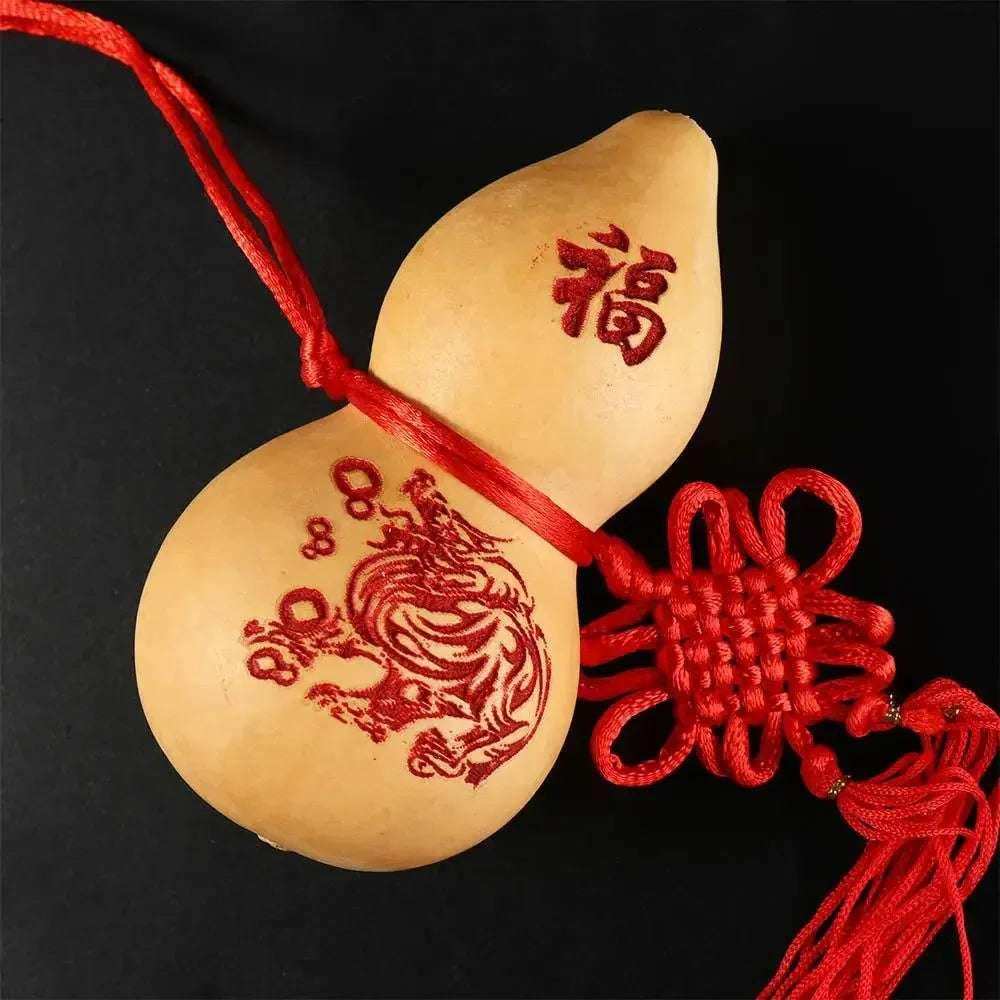 Bring Wealth and Luck Photo Props Yin Yang Feng Shui with Tassel Home Decor Housewarming Gift Gourd Crafts Hanging Ornament