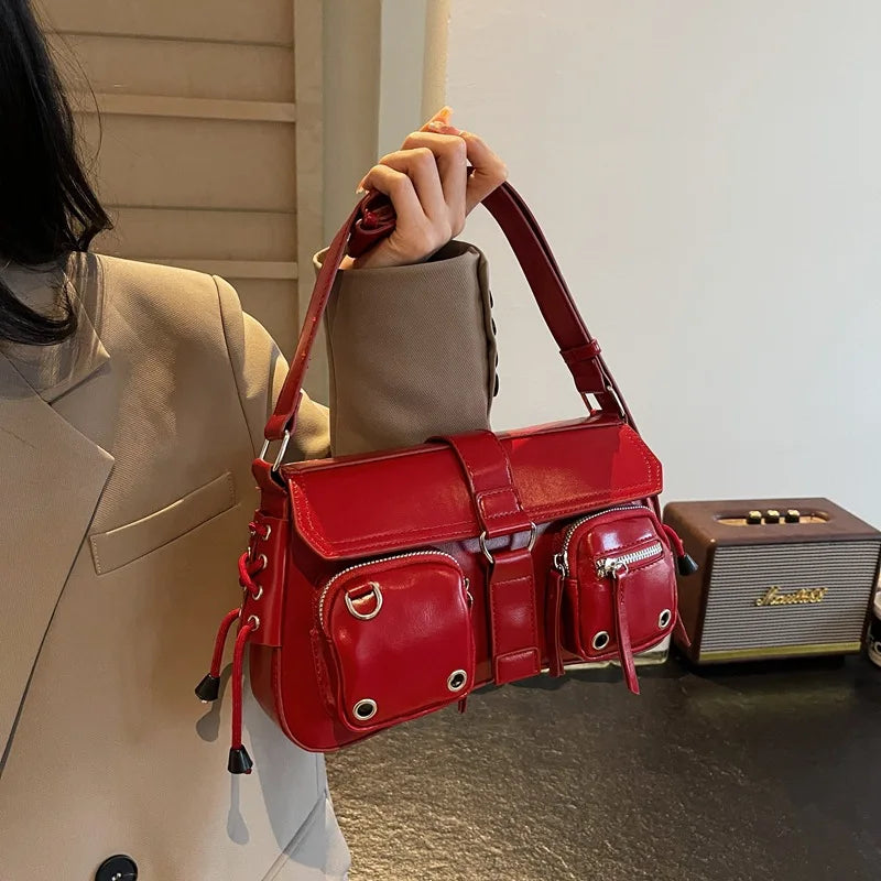 cool Spice Girl underarm bag method stick bag women's new niche design locomotive bag shoulder bag messenger bag