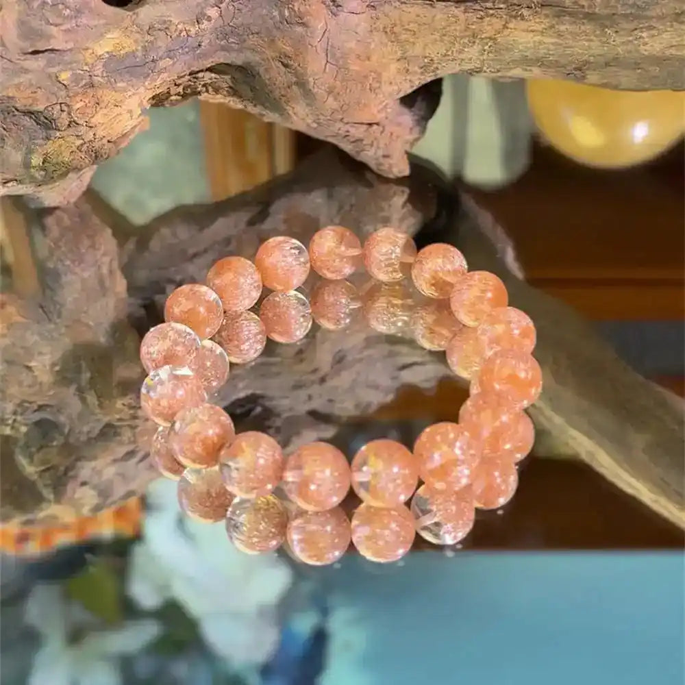 Red Currant Super Seven Crystal Stretch Bracelet Abundance Stone with Rare Inclusions Elastic Band Spiritual Jewelry Unisex Gift