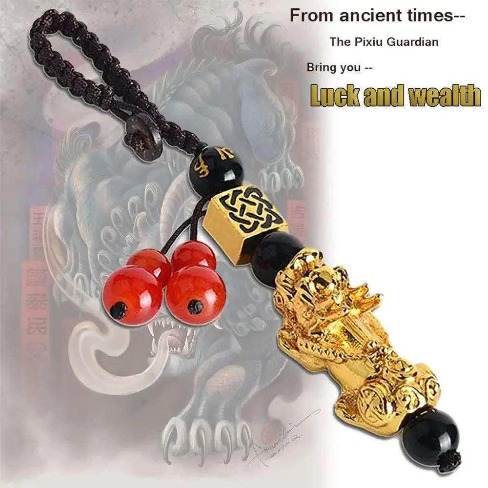 Chinese Pixiu Feng Shui Wealth Charm Keychain Pendant