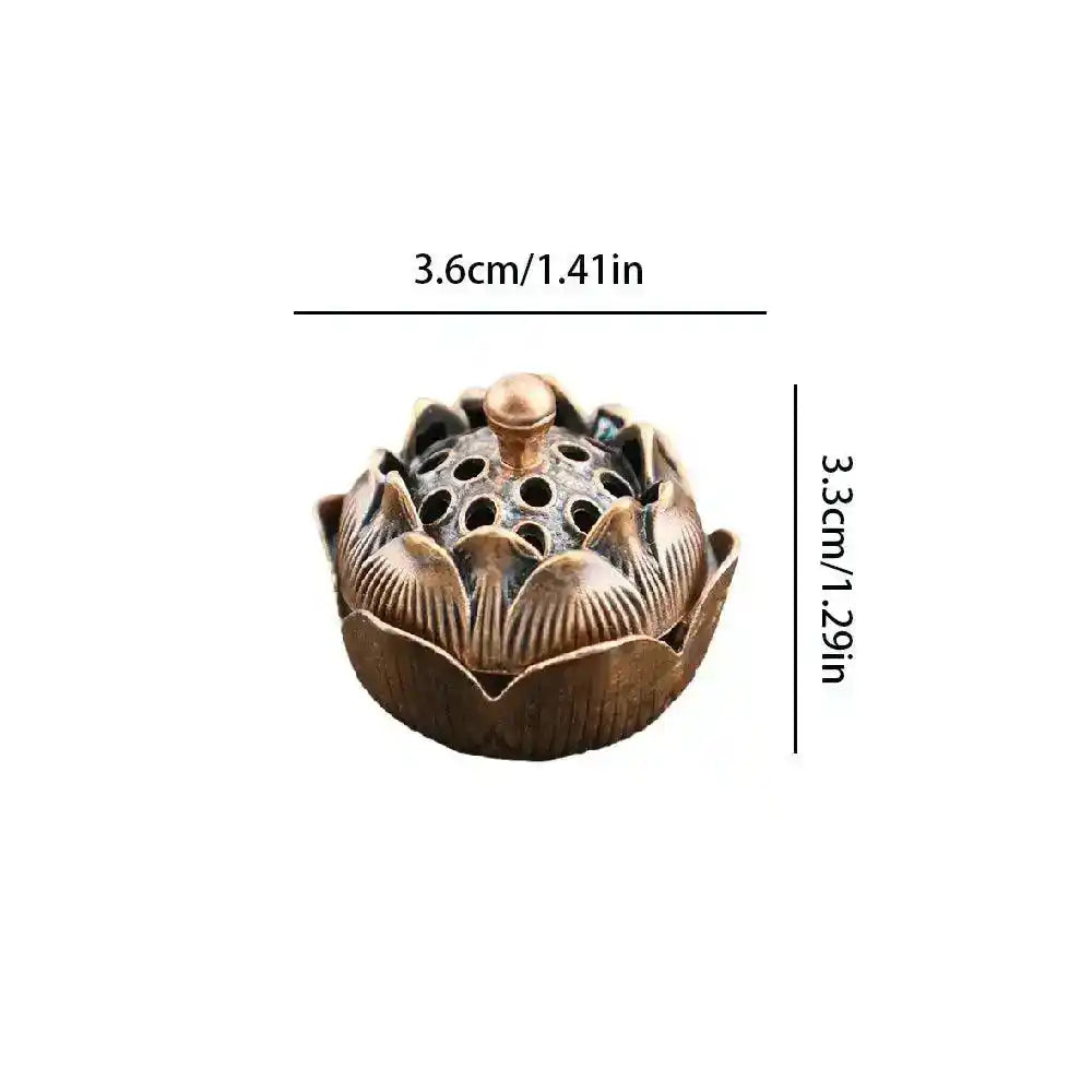 Feng Shui Incense Burner Lotus Zen Coil Holder for Aromatherapy Meditation Tea House Decor 02