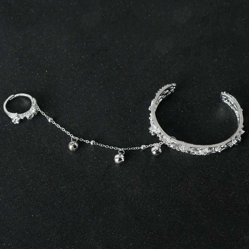 TGCF Hua Cheng & Xie Lian Cosplay Bracelet – Bell Ring Bangle & Adjustable Finger Ring Gift