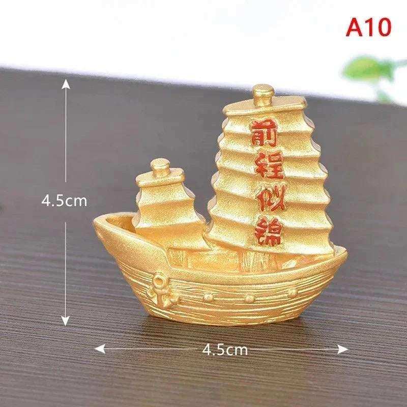 Gold Feng Shui Prosperity Money Tree Ornament for Spring Festival Home Decor