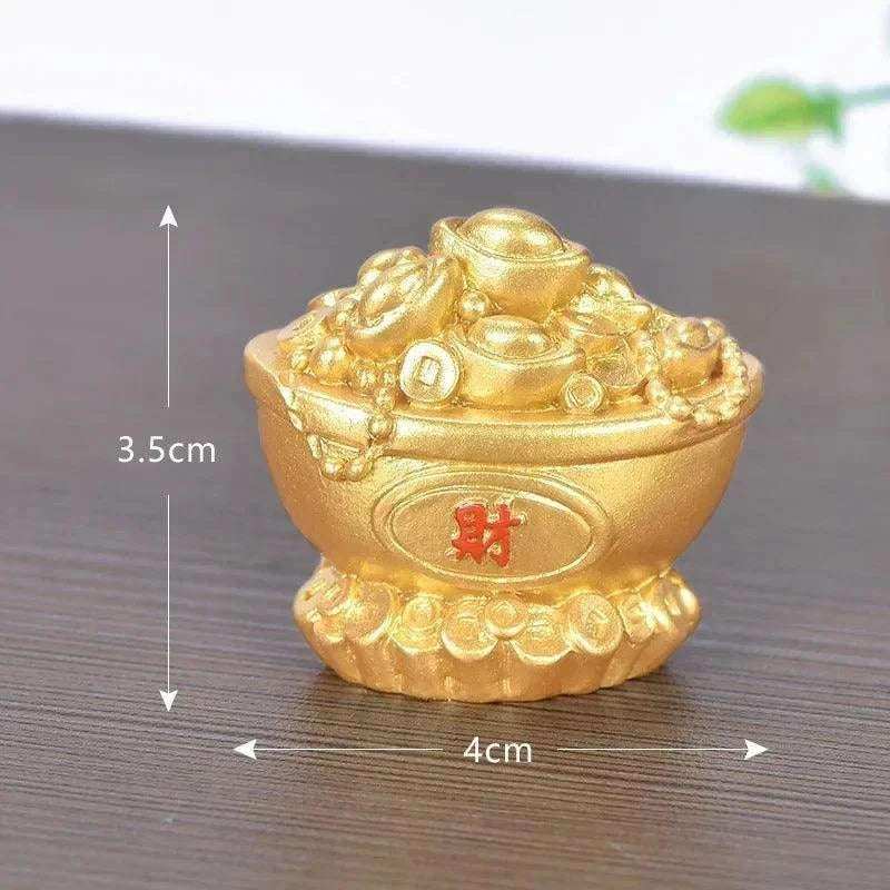 Gold Feng Shui Prosperity Money Tree Ornament for Spring Festival Home Decor 12