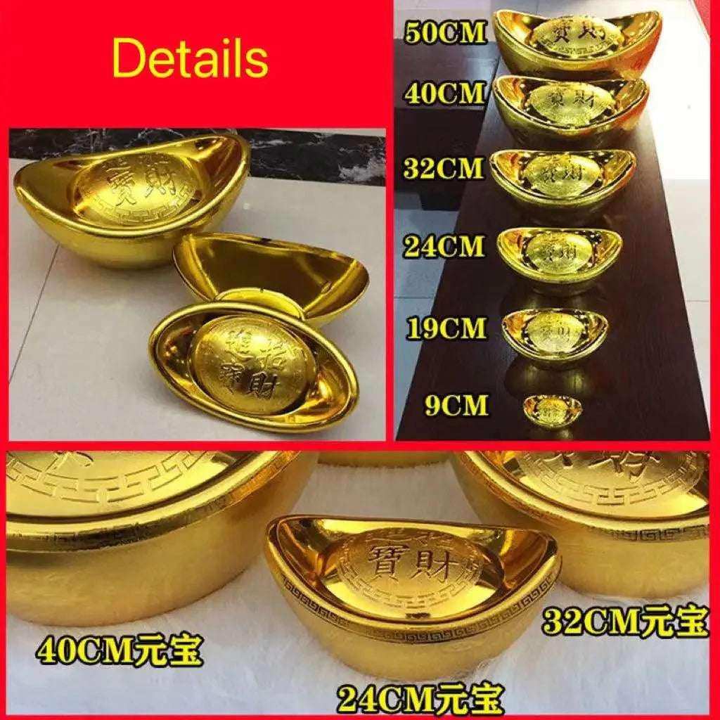 INS Lucky Gold Dollar Treasure Ancient Chinese Money Yuanbao Ornaments Office Shop Fengshui Decors Festive Candy Snacks Box Gift
