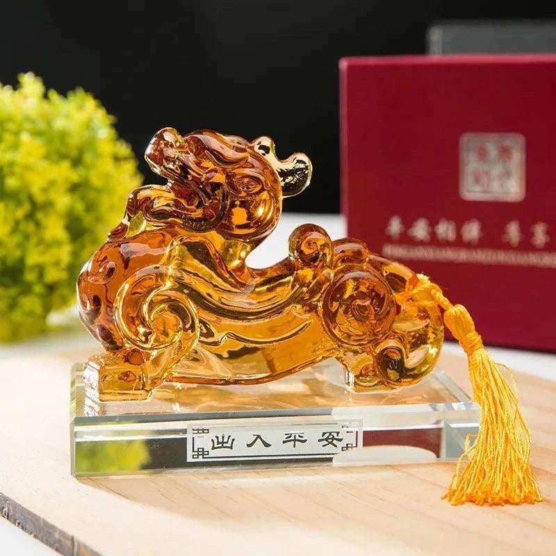 2025 Feng Shui Crystal Dragon Pi Xiu Amulet for Wealth and Prosperity – Peace & Protection for Home and Office Display