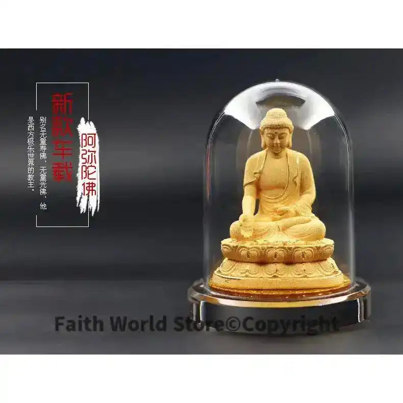 Efficacious Gold Buddha Statue - Omnipotent Feng Shui Buddha for Home, Office & Car Decor - Thailand Buddhist Gilded Statue for Prosperity, Protection & Good Fortune Default Title