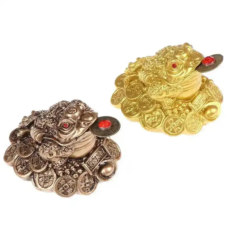 Traditional Chinese Feng Shui Money Toad – Bronze Three-Legged Statue for Wealth and Good Fortune