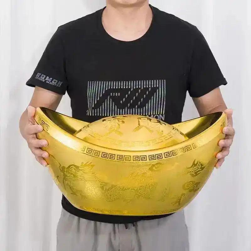 INS Lucky Gold Dollar Treasure Ancient Chinese Money Yuanbao Ornaments Office Shop Fengshui Decors Festive Candy Snacks Box Gift