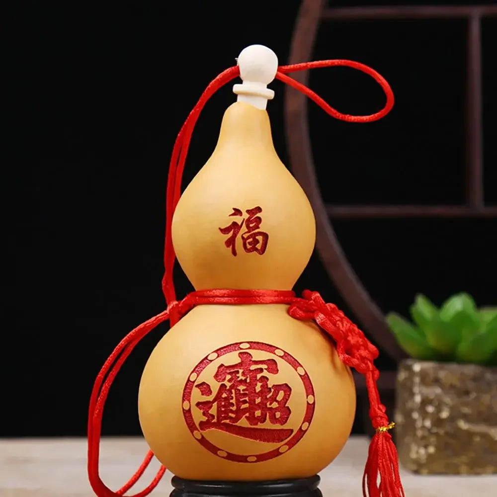 Bring Wealth and Luck Photo Props Yin Yang Feng Shui with Tassel Home Decor Housewarming Gift Gourd Crafts Hanging Ornament