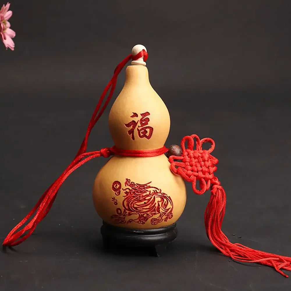 Bring Wealth and Luck Photo Props Yin Yang Feng Shui with Tassel Home Decor Housewarming Gift Gourd Crafts Hanging Ornament