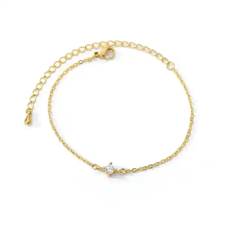 Gold-Plated Crystal Cross Bracelet for Women – Feng Shui Amulet for Protection & Good Luck, Fashion Stainless Steel Religious Jewelry