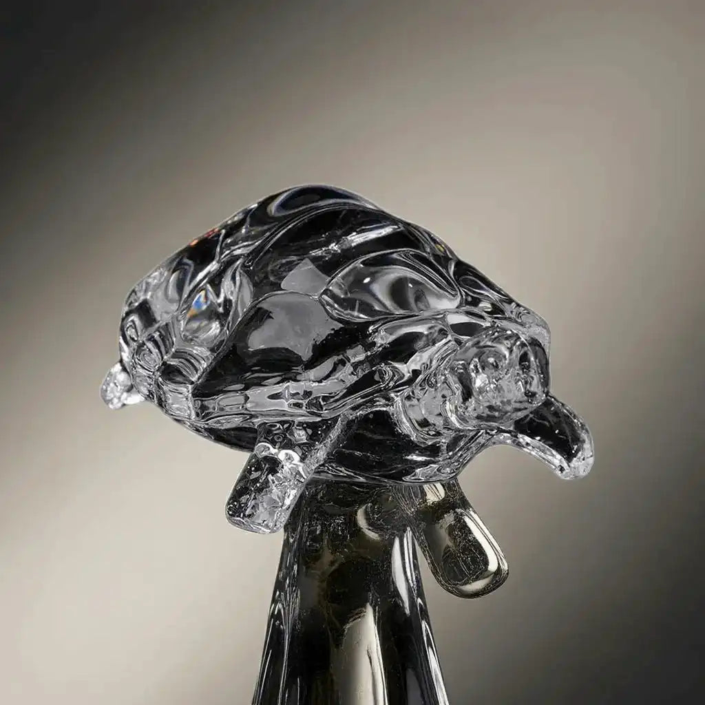 Miniature Tortoise Statue Feng Shui Lucky Charm Crystal Turtle Figurine Home Office Decoration