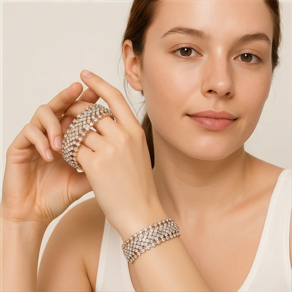 women's Bracelet Elegant Rhinestone Crystal Chain Female Jewelry Accessories