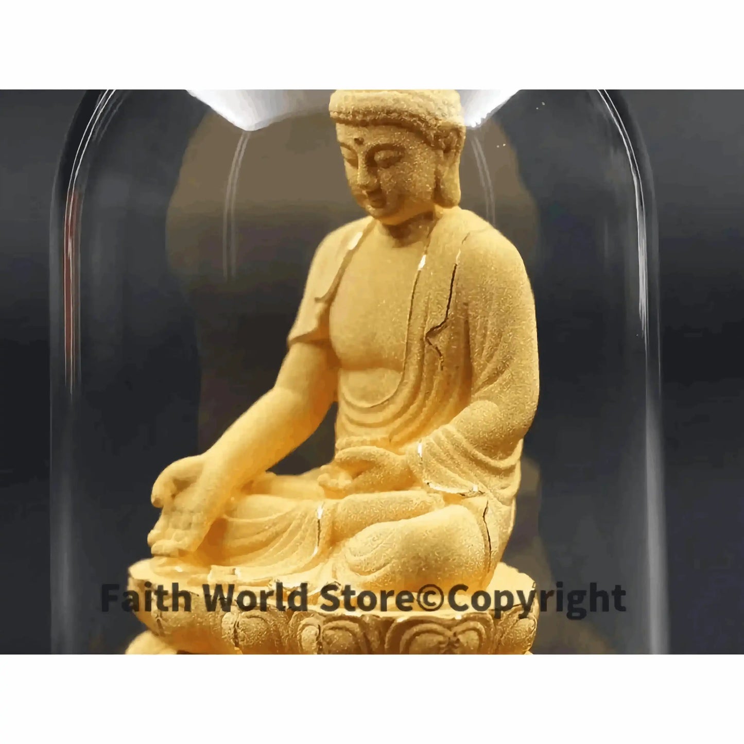 Efficacious Gold Buddha Statue - Omnipotent Feng Shui Buddha for Home, Office & Car Decor - Thailand Buddhist Gilded Statue for Prosperity, Protection & Good Fortune