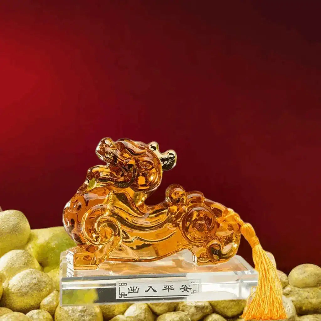 2025 Feng Shui Crystal Dragon Pi Xiu Amulet for Wealth and Prosperity – Peace & Protection for Home and Office Display