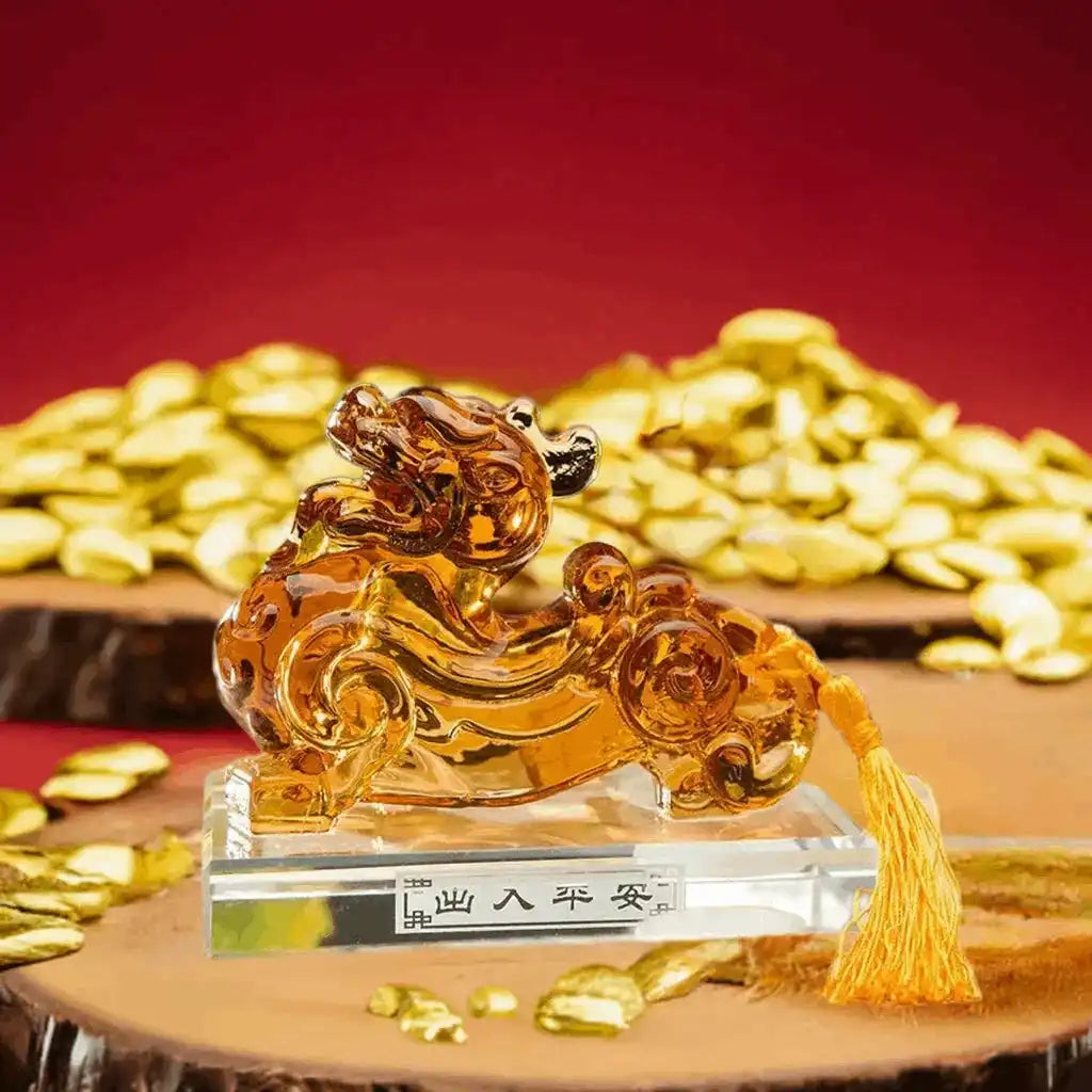 2025 Feng Shui Crystal Dragon Pi Xiu Amulet for Wealth and Prosperity – Peace & Protection for Home and Office Display