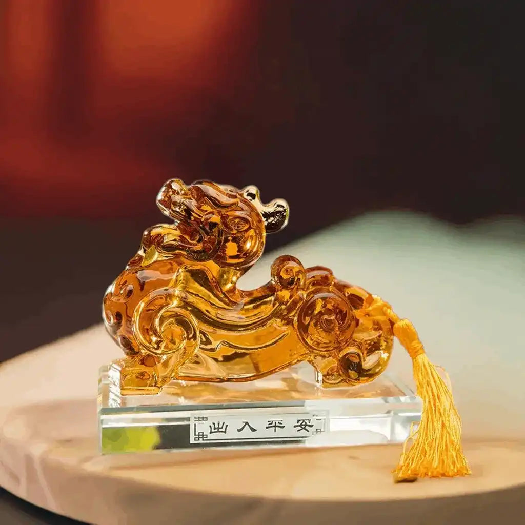 2025 Feng Shui Crystal Dragon Pi Xiu Amulet for Wealth and Prosperity – Peace & Protection for Home and Office Display