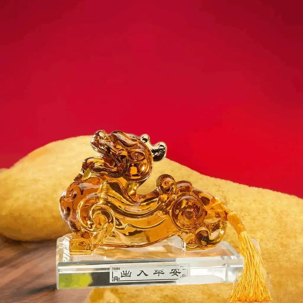 2025 Feng Shui Crystal Dragon Pi Xiu Amulet for Wealth and Prosperity – Peace & Protection for Home and Office Display